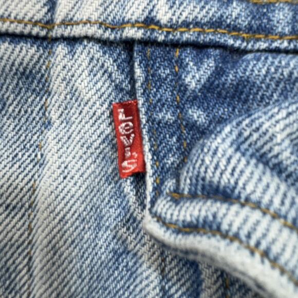 VINTAGE Levis Jacket Mens 39 Small Medium Blue Trucker Denim Acid Washed 80s USA - Picture 7 of 12